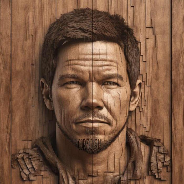 Mark Wahlberg 4 stl model for CNC